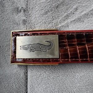 Rare - Genuine Crocodile Skin Belt